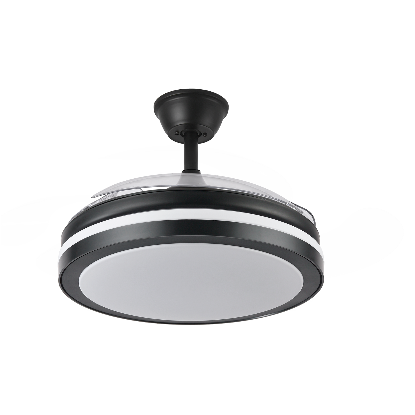 Moderno ventilador de techo con luz LED para interior