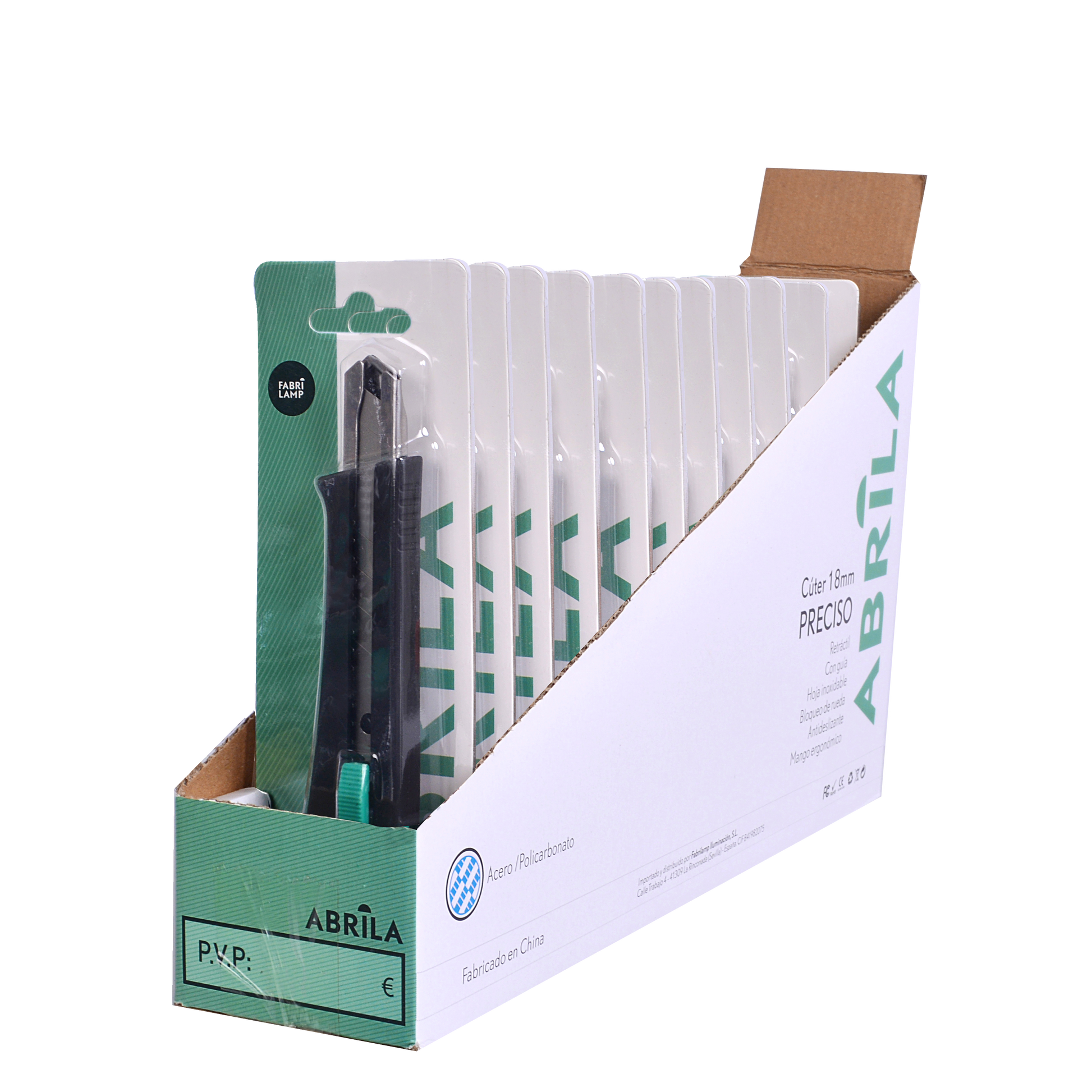 Cúter ergonómico negro ideal para trabajos de precisión