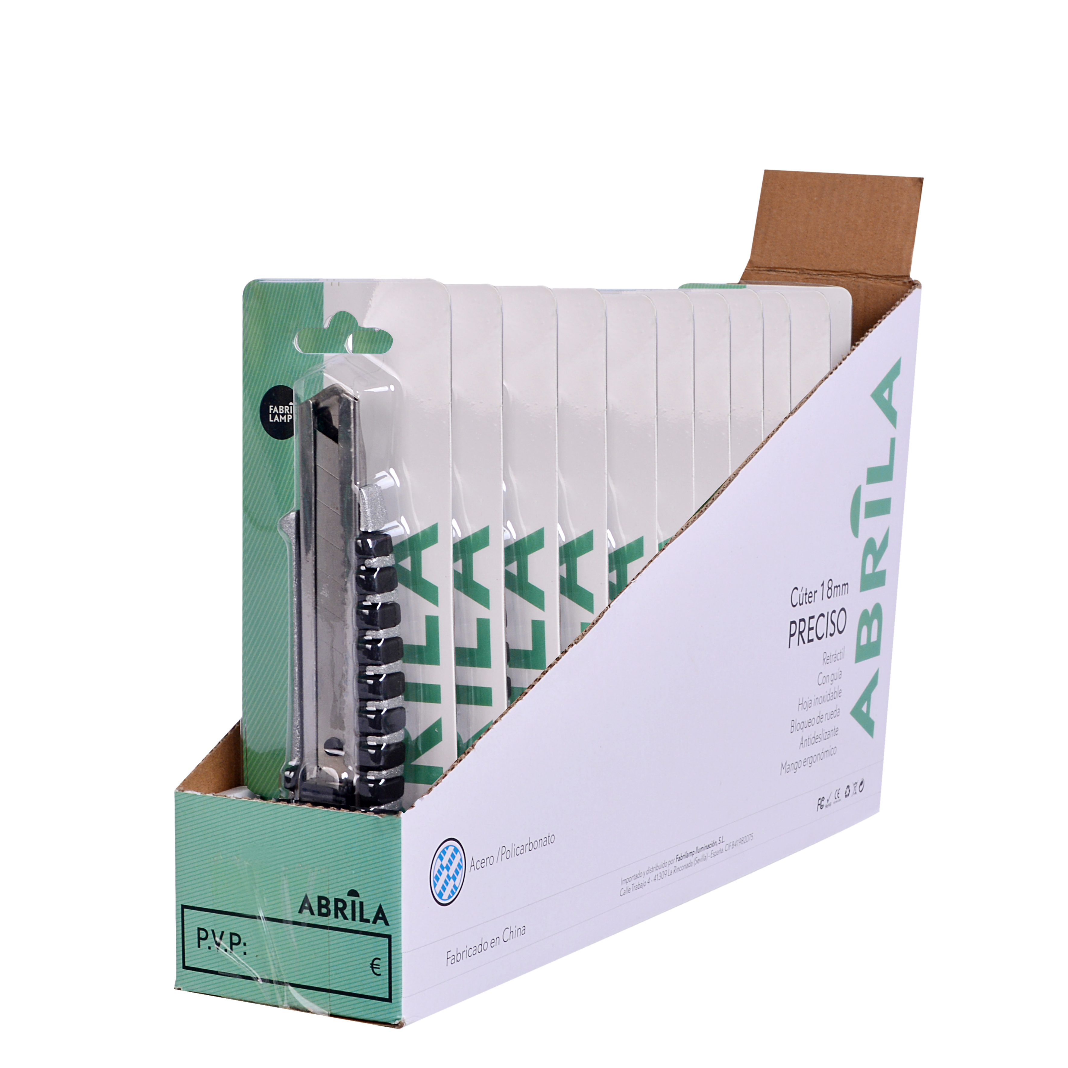 Cutter ergonómico antideslizante Fabrilamp / Abrila ideal para uso doméstico