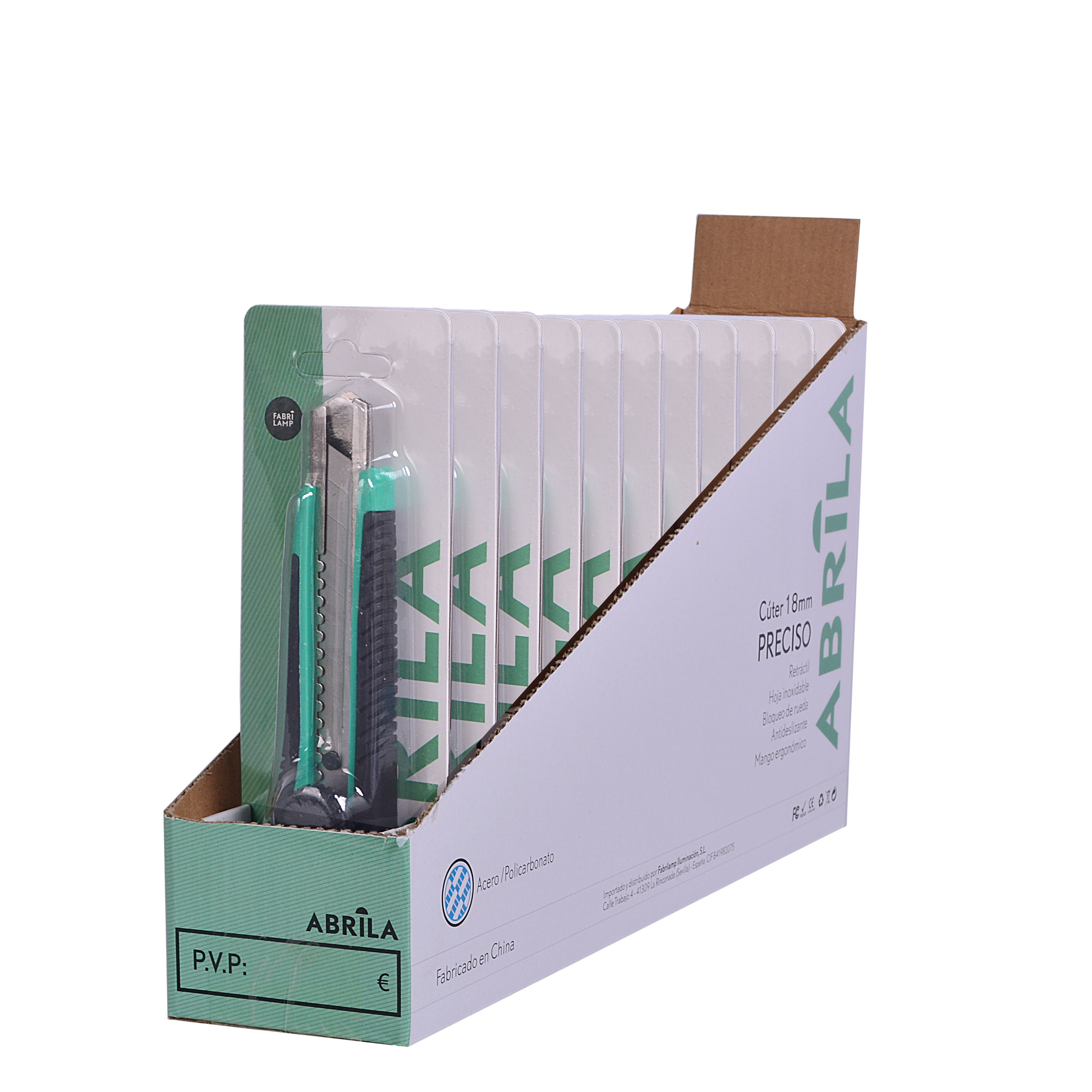 Cutter ergonómico antideslizante ideal para trabajos de ferretería y manualidades