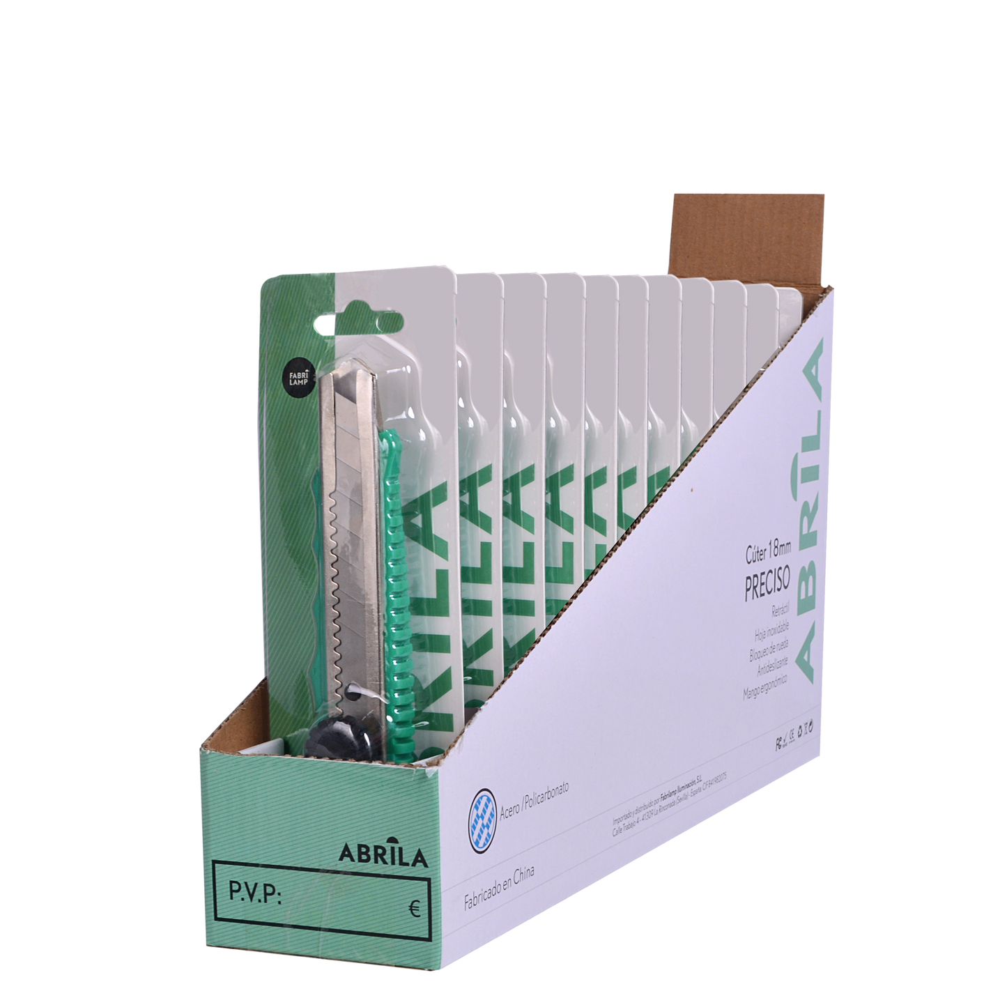 Cúter ergonómico Fabrilamp / Abrila, ideal para uso profesional.