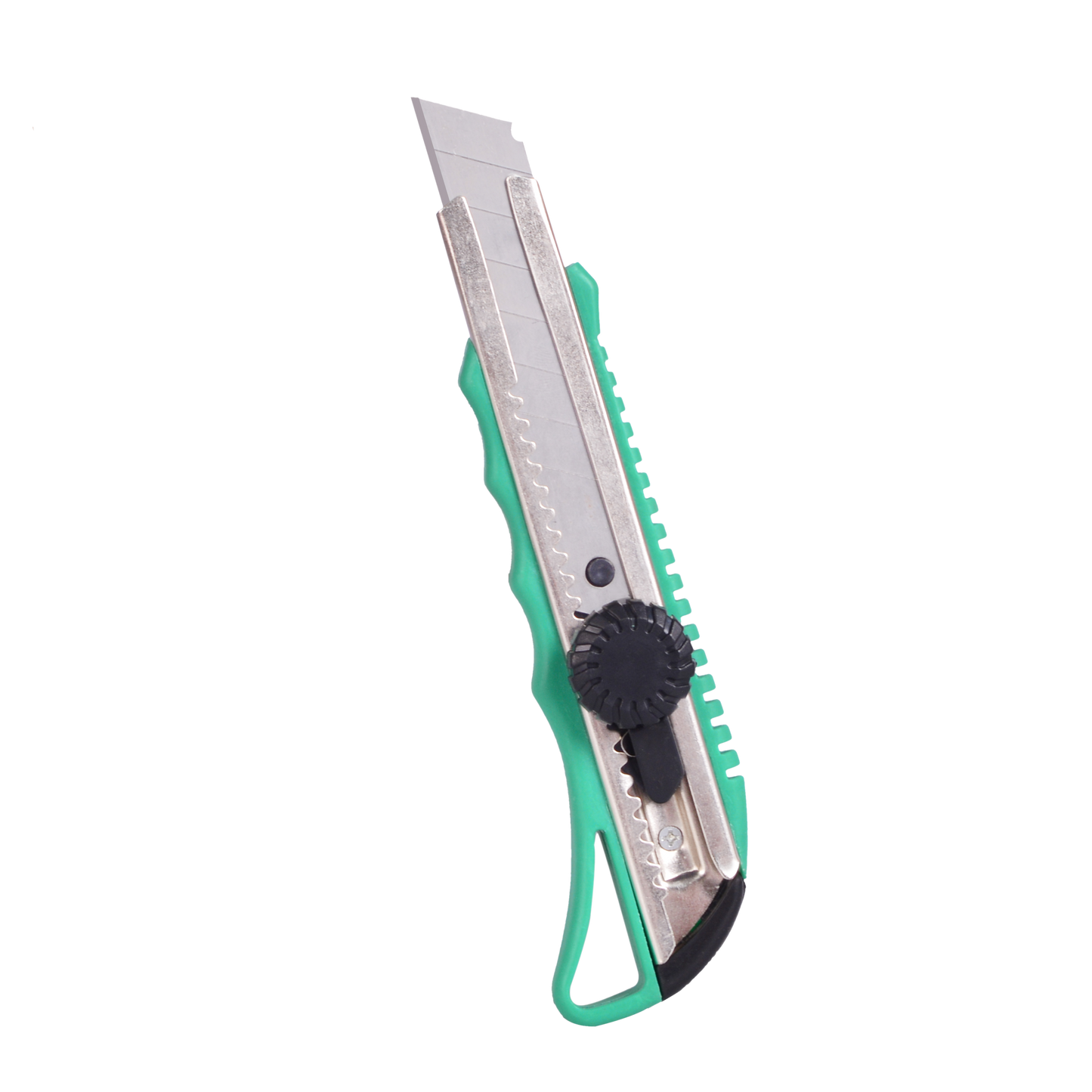 Cúter retráctil con guía inoxidable, perfecto para taller.