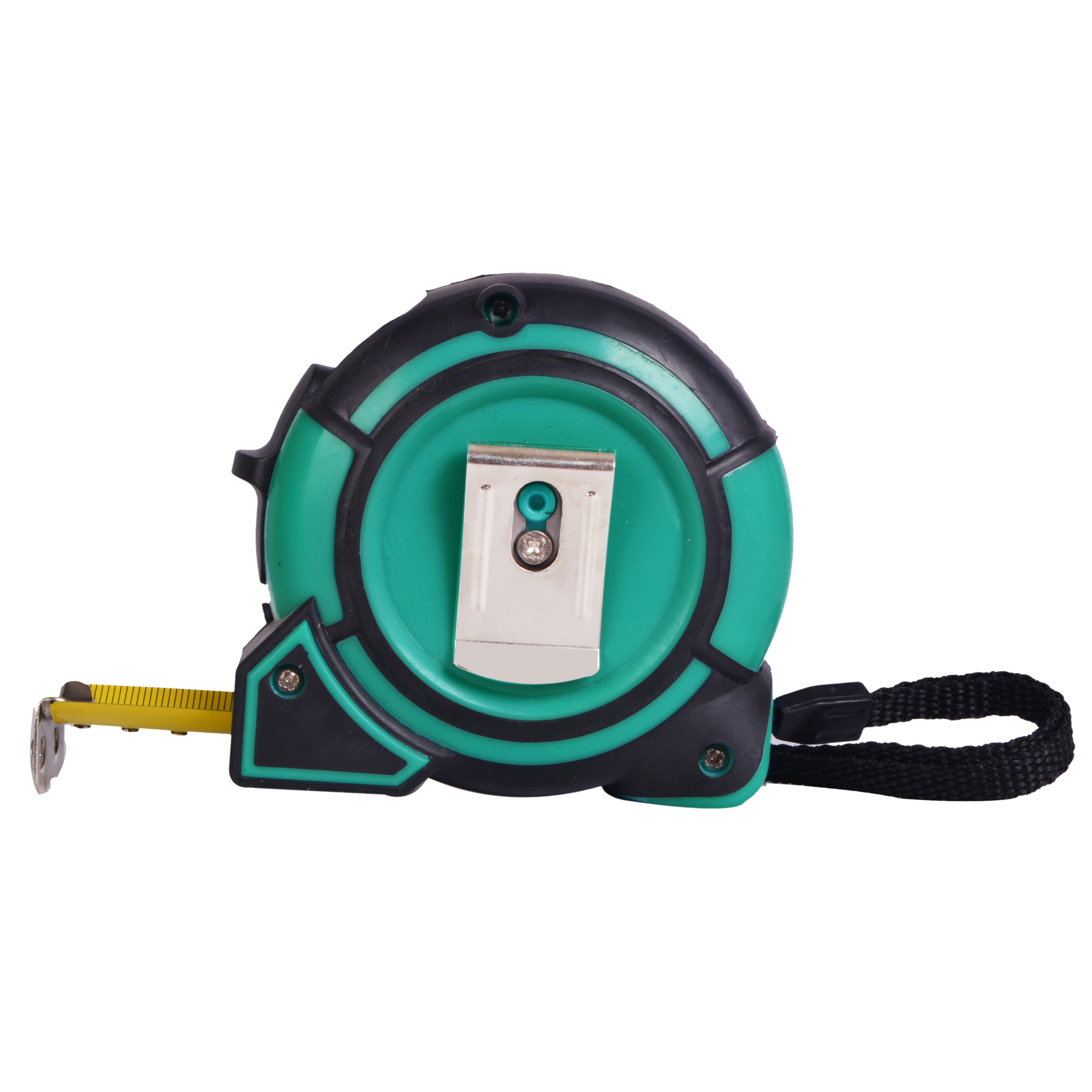 Cinta métrica Distar 8mx25mm negra y verde con bloqueo, imán y clip. Fabrilamp.