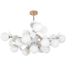 Lámpara de Techo AKIRA Interlusa 13xG9 Dorado/Blanco