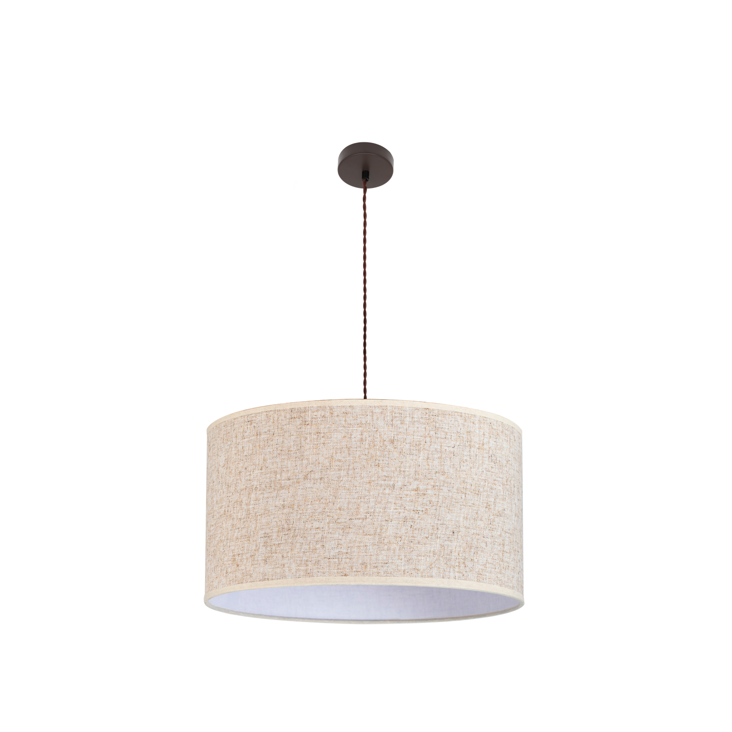 Colgante Happy Marrón Beige 3xE27 de Fabrilamp, diseño moderno y elegante para tu hogar.