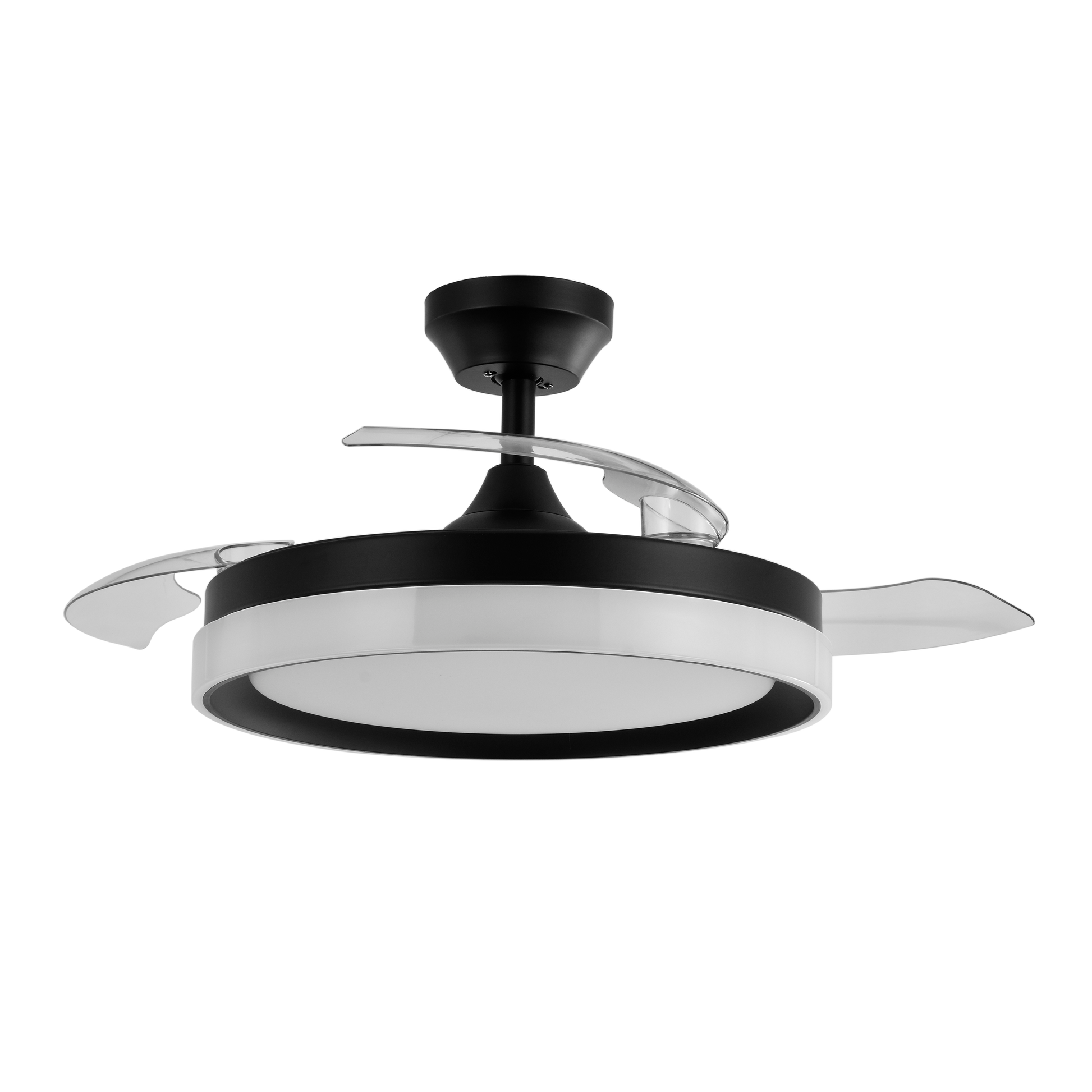 Elegante ventilador de techo negro ideal para el salón