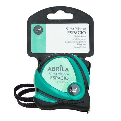 Flexómetro ergonómico negro y verde ideal para trabajos de bricolaje