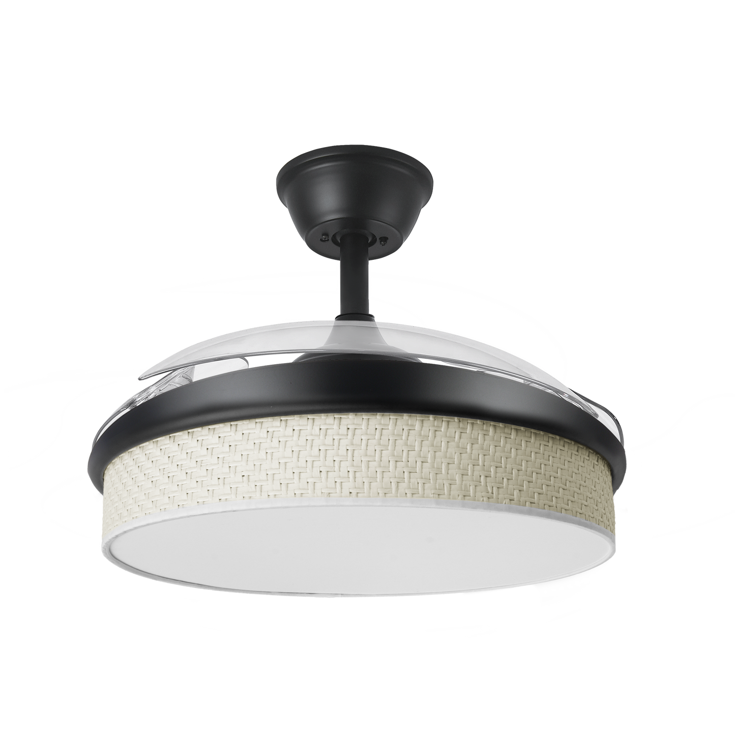 Moderno ventilador con aspas retráctiles, perfecto para iluminar y ventilar tu hogar