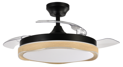 Ventilador de techo con aspas retráctiles ideal para comedor