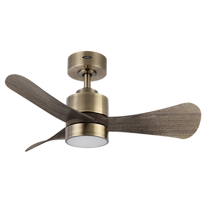 Ventilador de techo con luz LED tricolor (3000K-4000K-6500K) y control remoto, ideal para salón