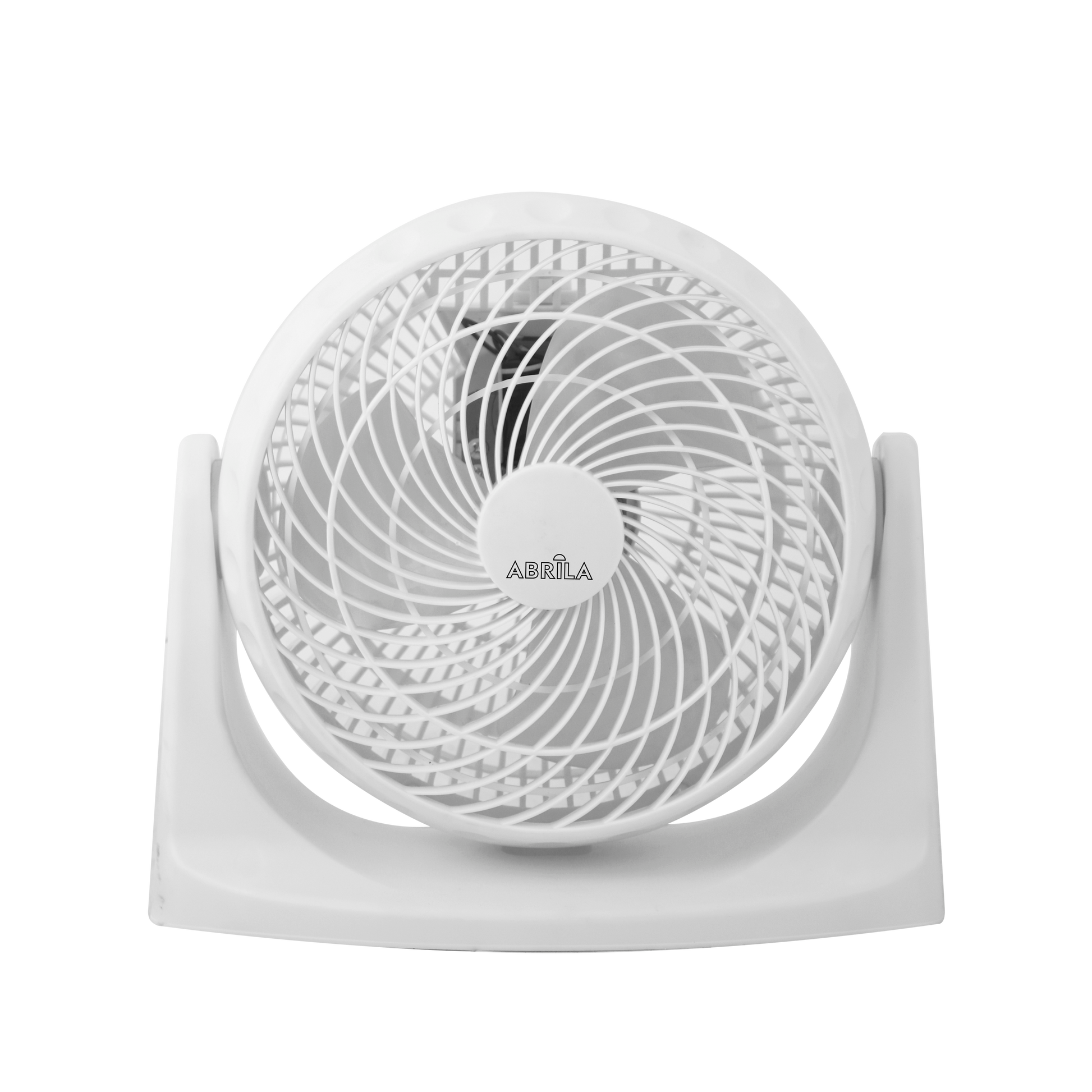 Ventilador de sobremesa Balboa blanco de Fabrilamp, tres velocidades, diseño moderno y compacto.