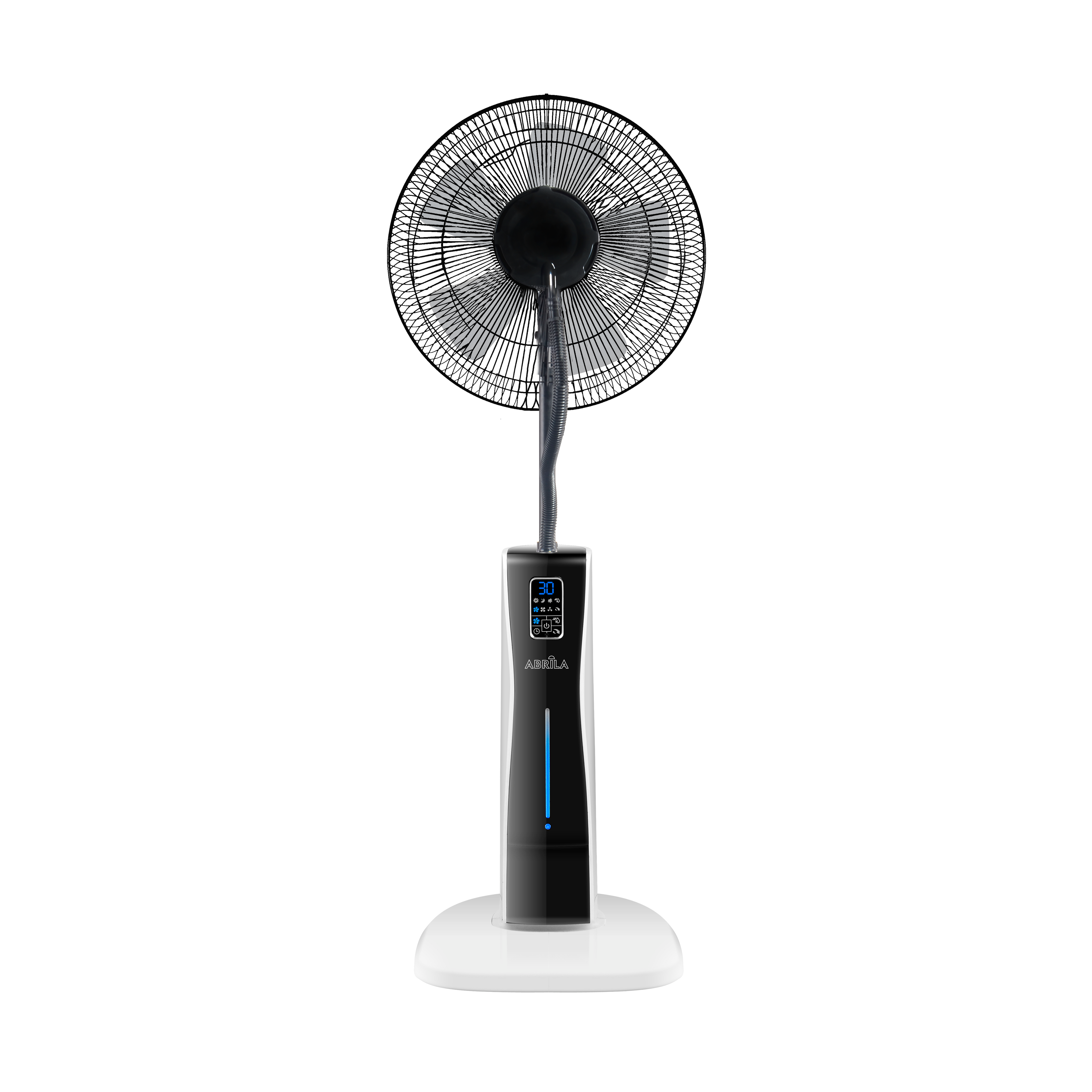 Ventilador de pie con nebulizador y ruedas, ideal para el salón o dormitorio