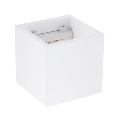 Aplique de pared cuadrado LUMIT en yeso blanco, modelo EDA 132960101