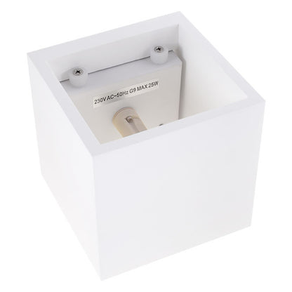 Aplique LUMIT EDA fabricado en yeso blanco, color blanco. Ideal para pintar