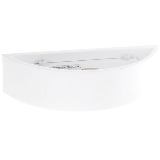 Aplique ELMA fabricado en yeso color blanco, ideal para pintar y personalizar