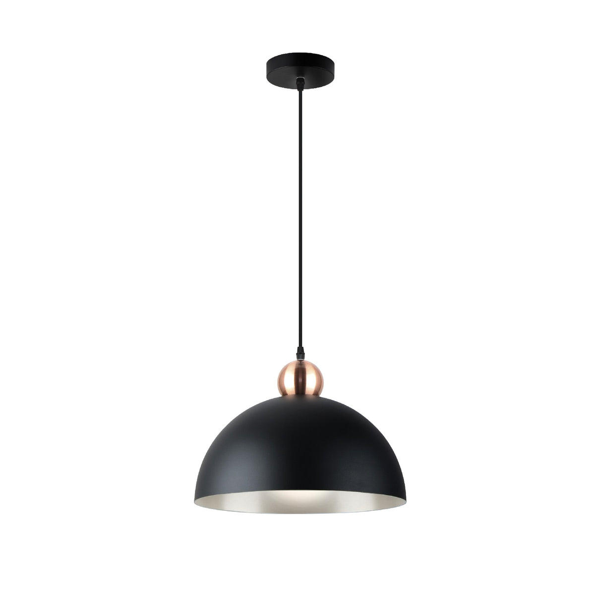 Lámpara Colgante Polo 1 Luz E27 Negro Mate y Cobre Schuller - vista principal | Schuller · Ref. 13402