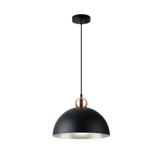 Lámpara Colgante Polo 1 Luz E27 Negro Mate y Cobre Schuller - vista principal | Schuller
