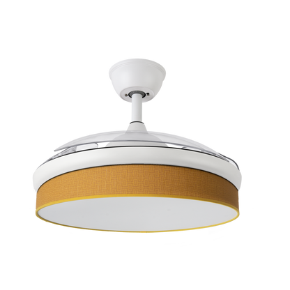 Ventilador de techo con control remoto y luz LED, ideal para interior