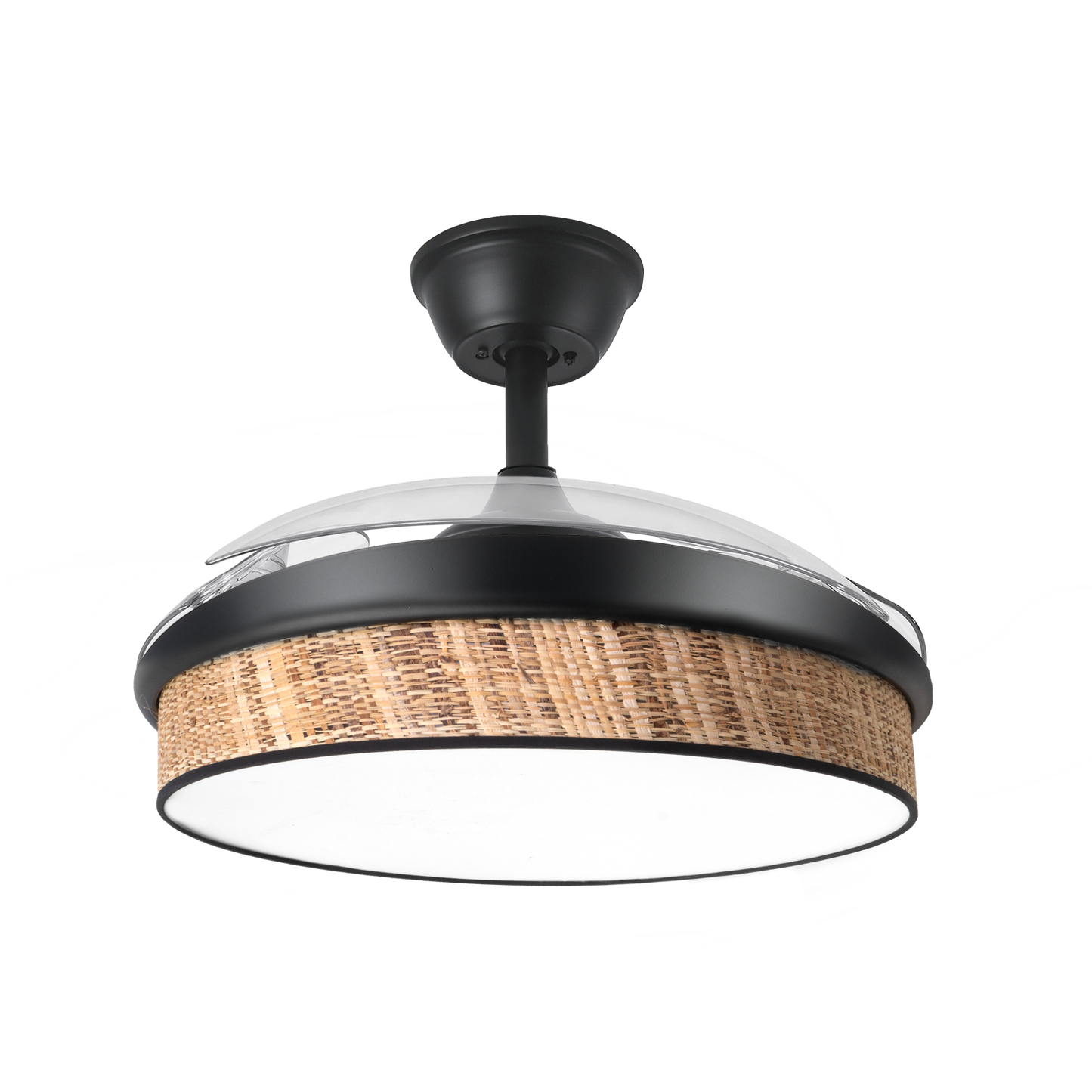 Moderno ventilador con aspas plegables, perfecto para cualquier estancia