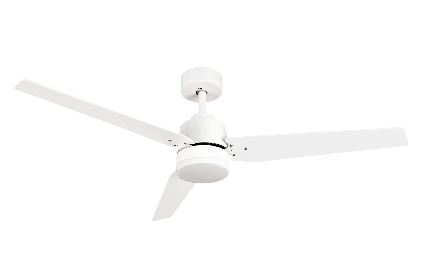 Elegante ventilador de techo blanco y haya ideal para salones