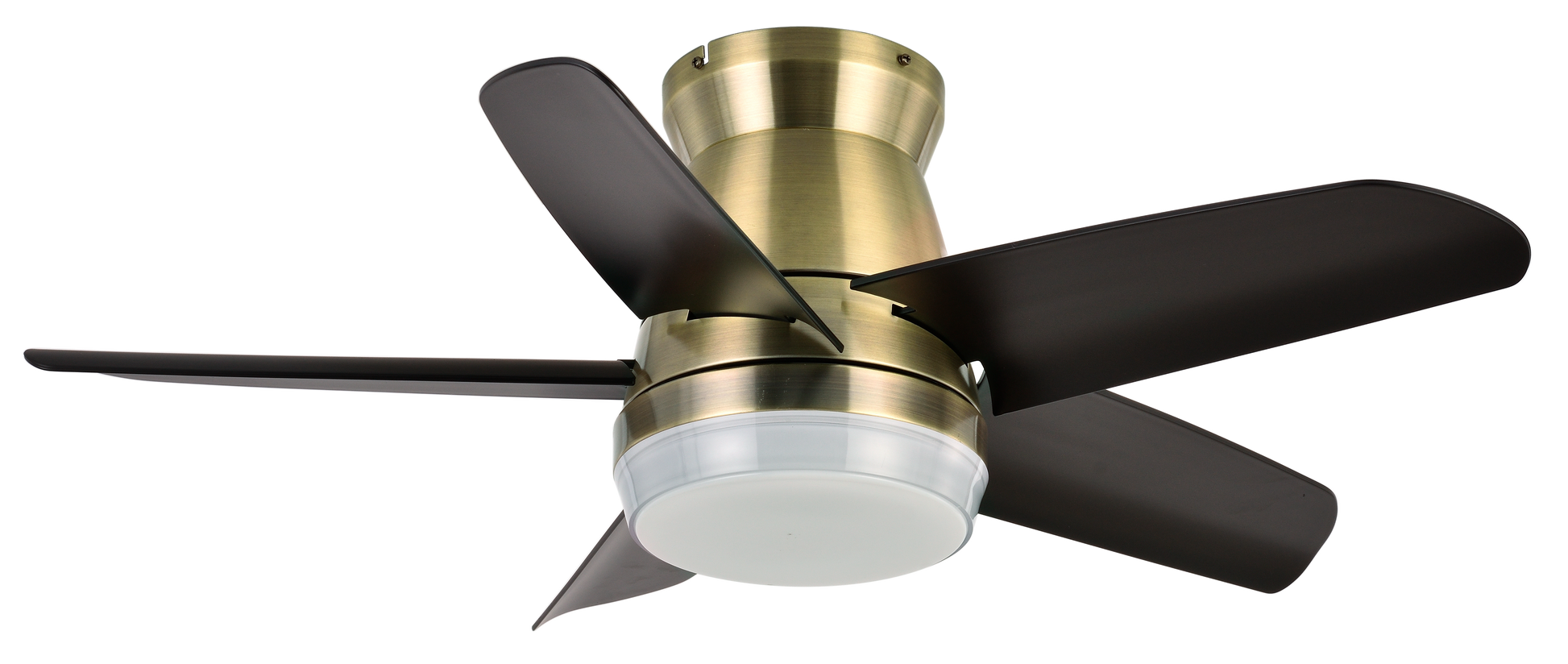 Elegante ventilador cuero y negro ideal para dormitorio