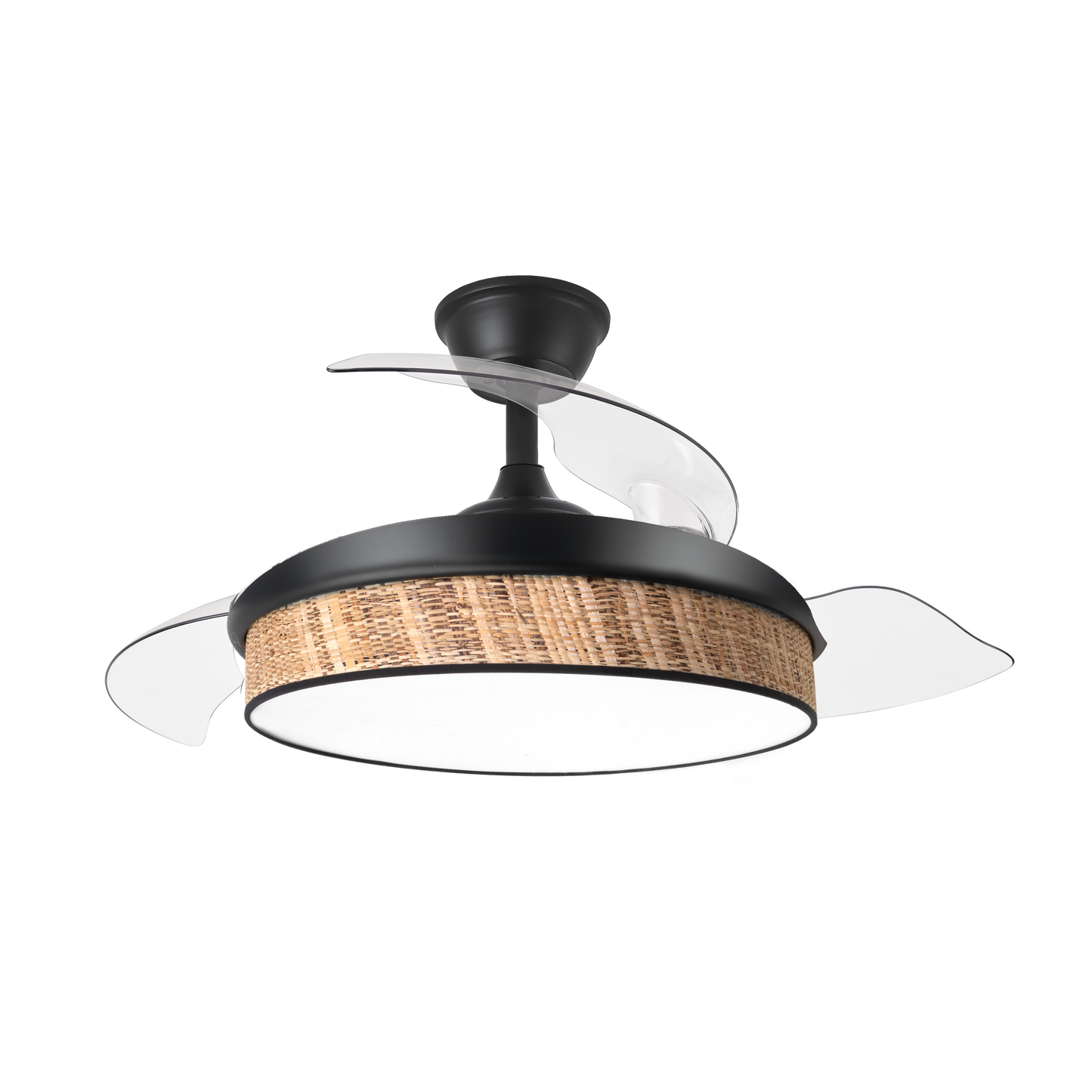 Moderno ventilador de techo con luz, perfecto para crear un ambiente acogedor