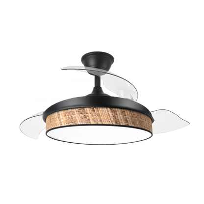 Moderno ventilador de techo con luz, perfecto para crear un ambiente acogedor