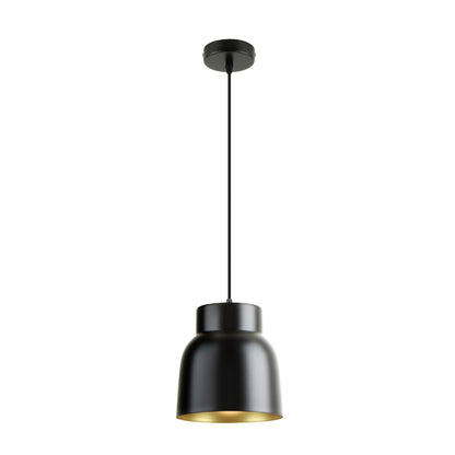 Lámpara Colgante Vulcano 1 Luz Negro Mate y Oro Schuller - vista principal | Schuller