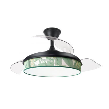 Moderno ventilador de techo con luz LED integrada y control remoto