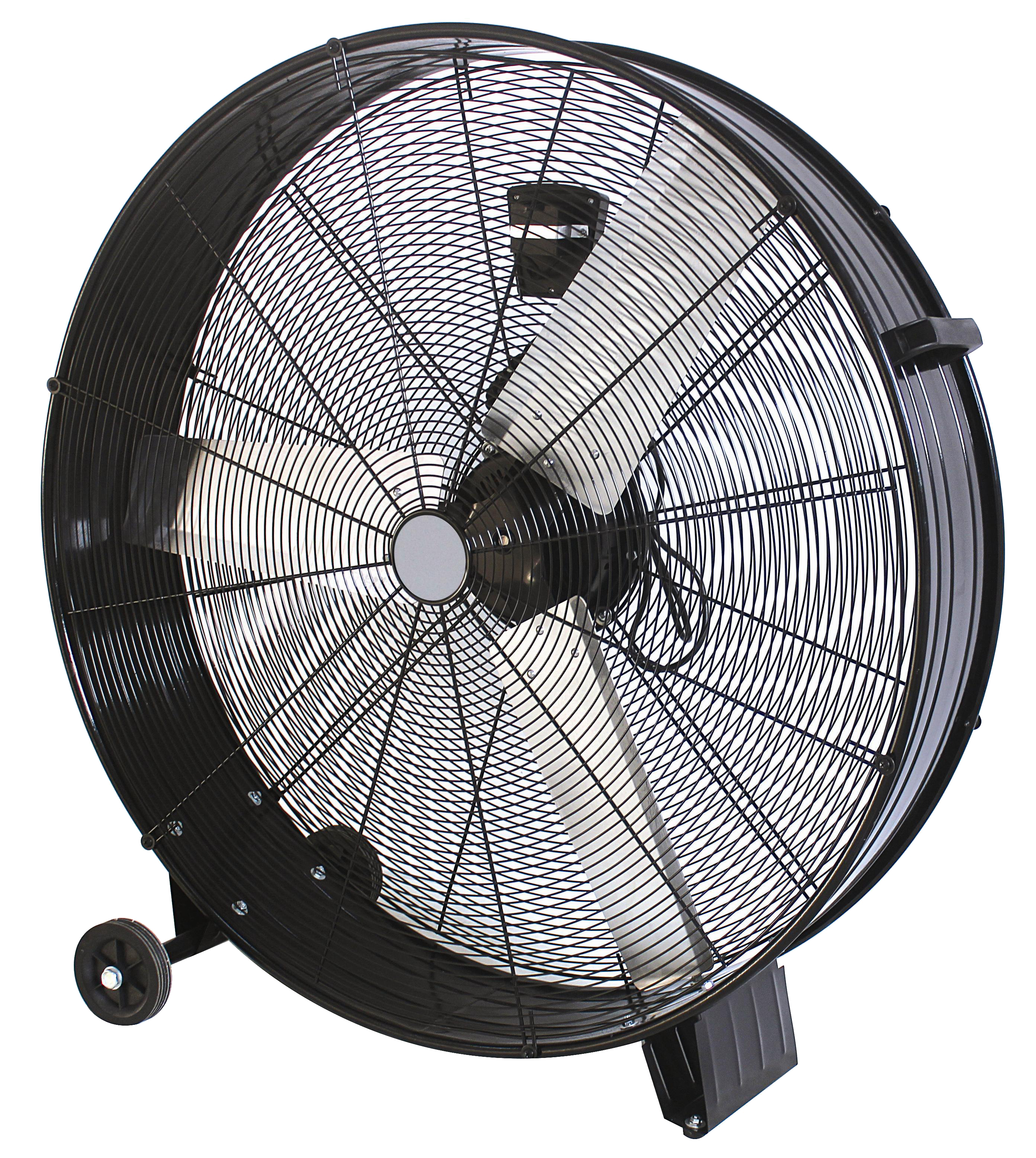 Ventilador Industrial Maximum 360w Negro, tres velocidades, con ruedas, Fabrilamp