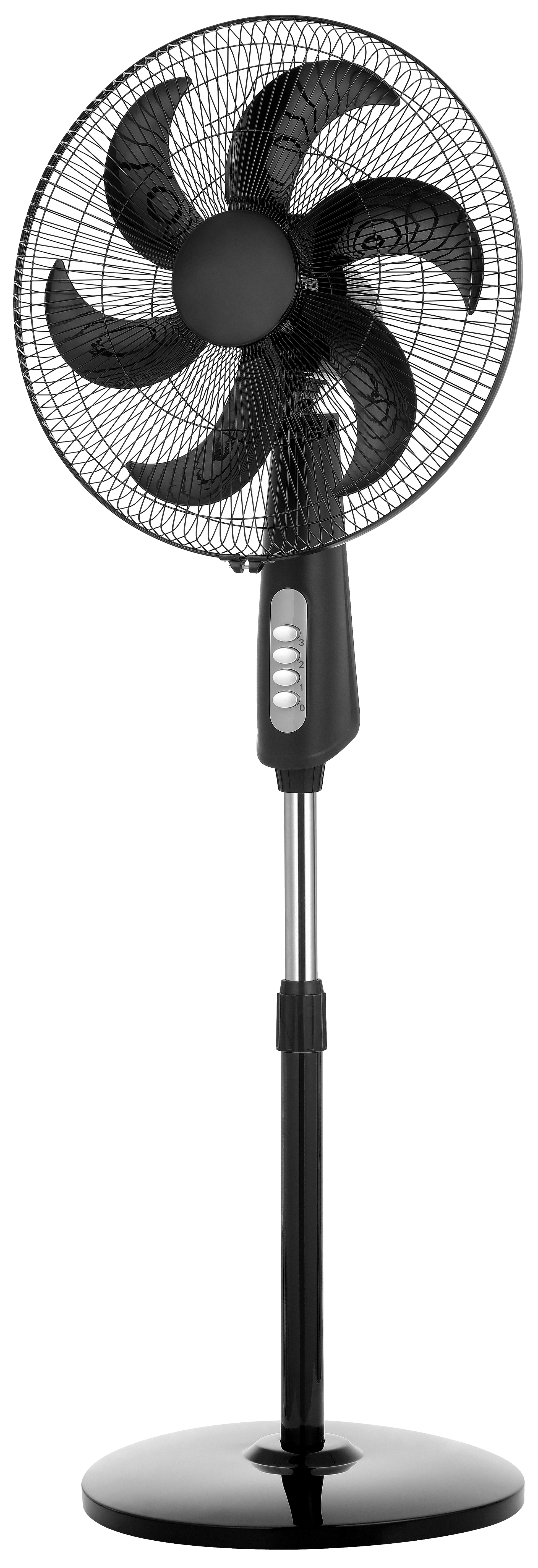 Ventilador de pie oscilante con altura regulable entre 110 y 140 cm