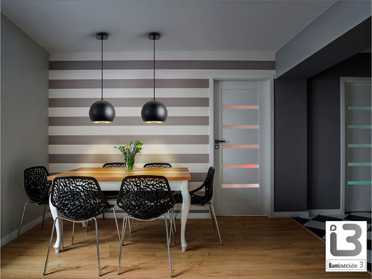 Lámpara Colgante Olena 1 Luz Negro Mate y Oro Schuller en ambiente decorado | Schuller
