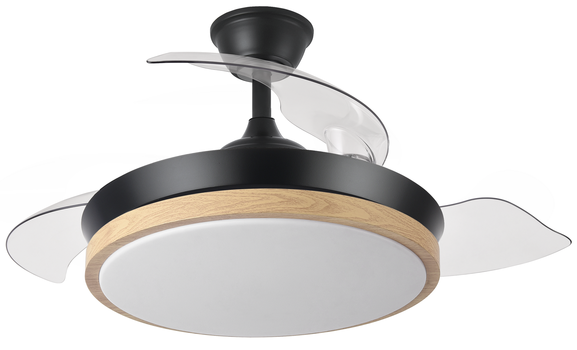 Ventilador de techo con aspas retráctiles ideal para dormitorio