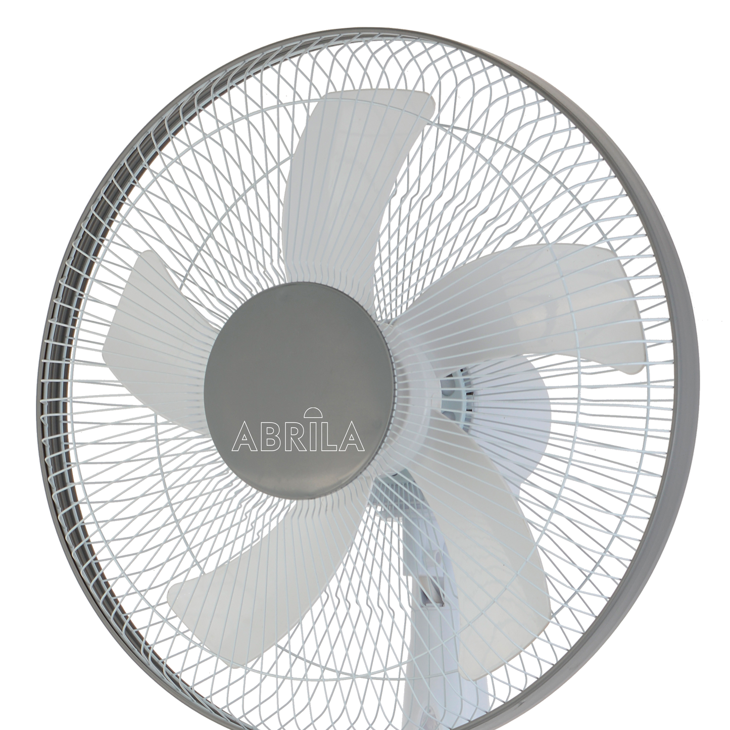 Ventilador de pie Belmonte blanco/gris, 5 aspas, 3 velocidades, Fabrilamp.