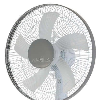 Ventilador de pie Belmonte blanco/gris, 5 aspas, 3 velocidades, Fabrilamp.