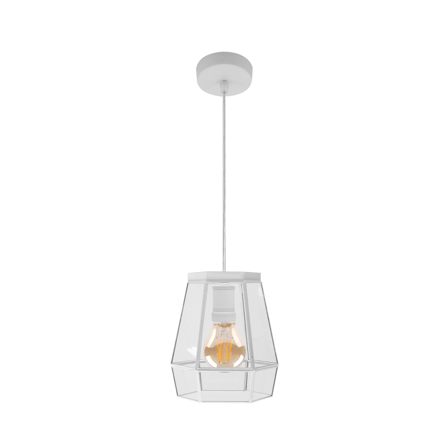 Colgante Guia 1xe27 Blanco de Fabrilamp, diseño moderno y elegante para iluminar tu hogar. luzguru.com