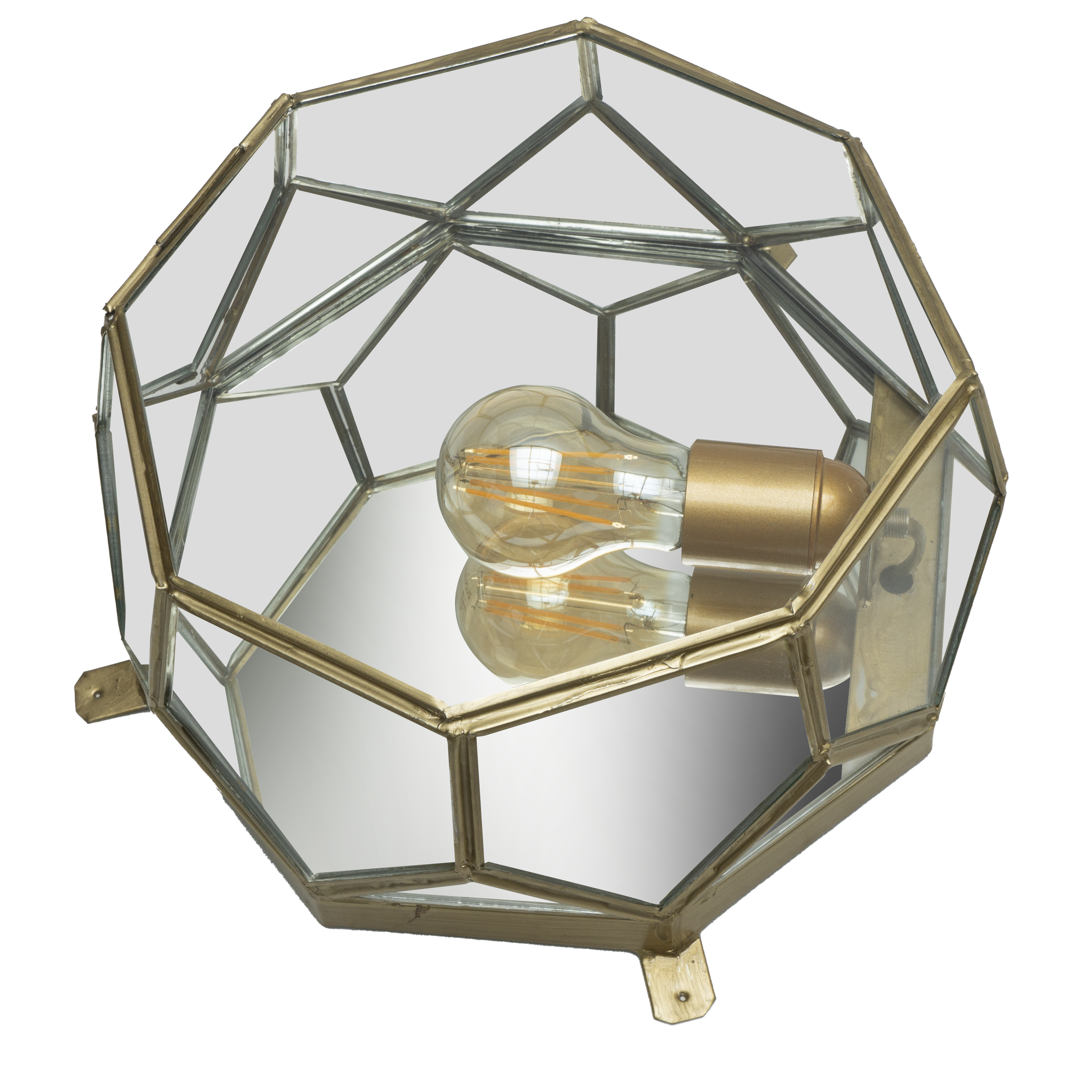 Plafón Lente Cuero E27 de Fabrilamp/Abrila, diseño rústico y elegante, 13x25x25 cm.