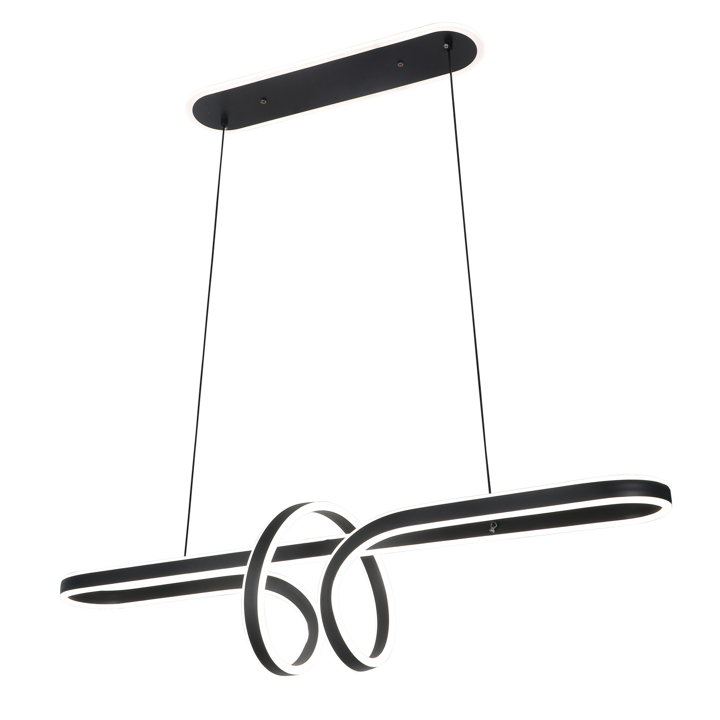 Lámpara Nantes fabricada en metal color negro, con acrílico