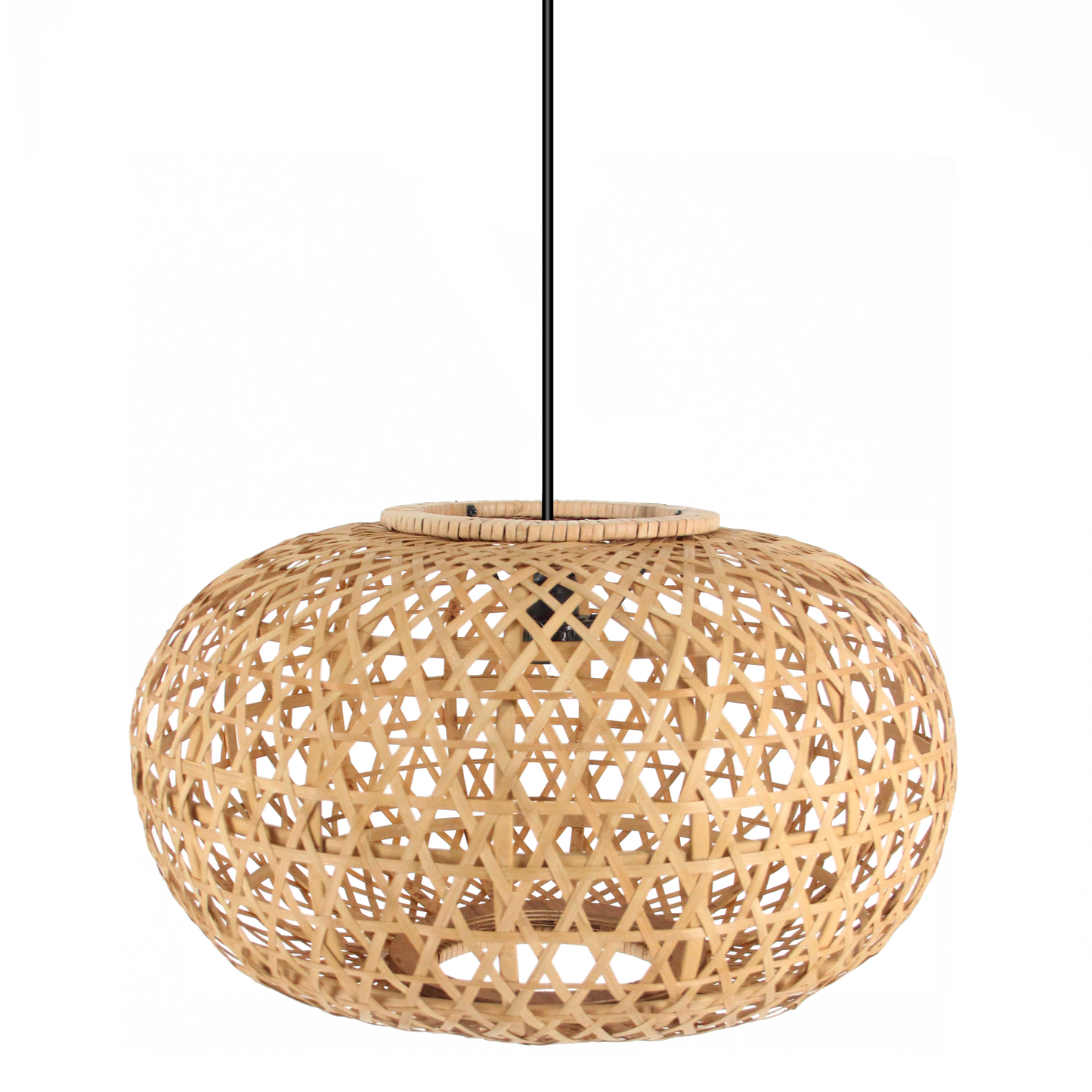 Colgante Bambu Ponte Negro/Natural de Fabrilamp/Abrila, diseño elegante y cálido para tu hogar.