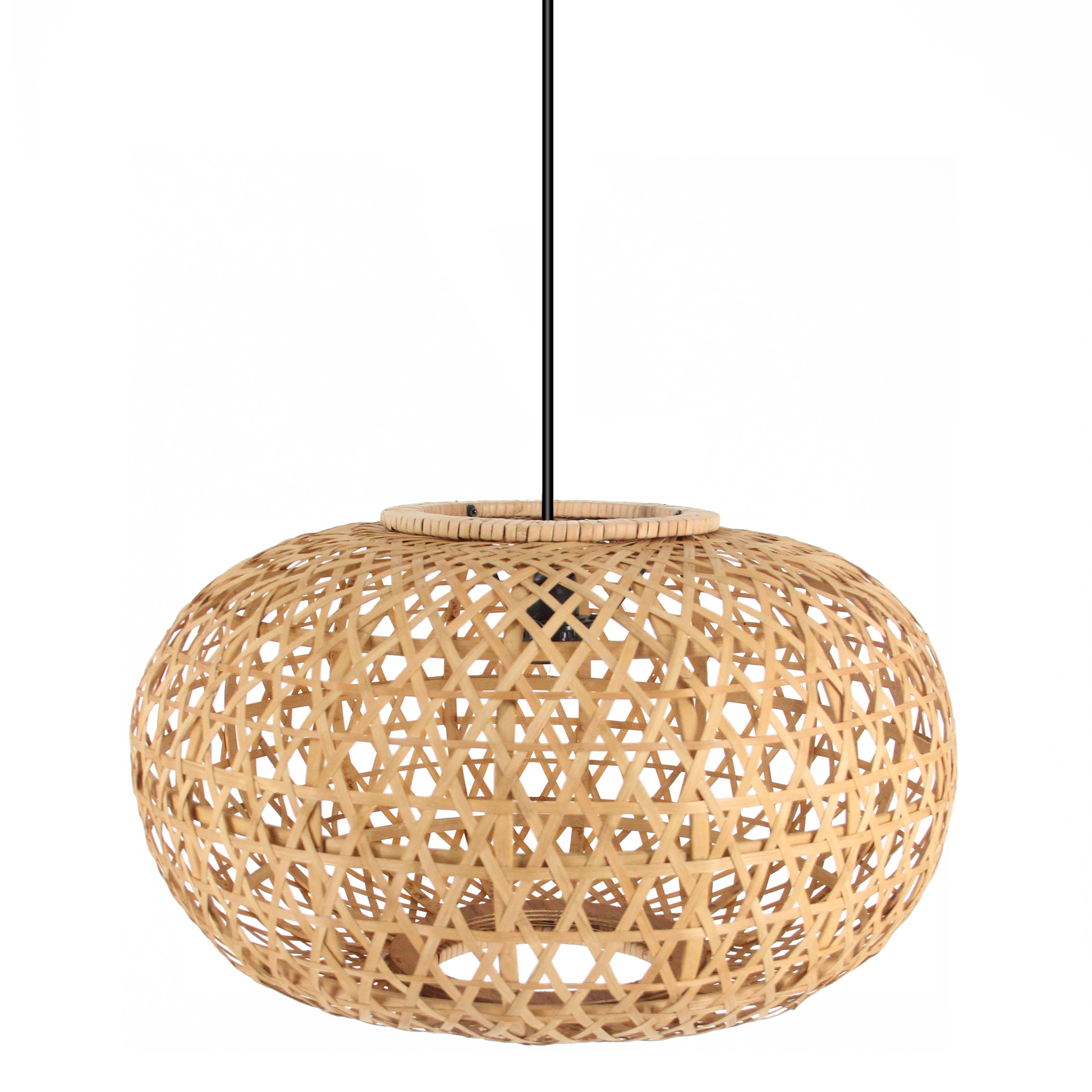 Colgante Bambu Ponte Negro/Natural de Fabrilamp/Abrila, diseño elegante y cálido para tu hogar.