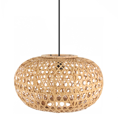 Colgante Bambu Ponte Negro/Natural de Fabrilamp/Abrila, diseño elegante y cálido para tu hogar.