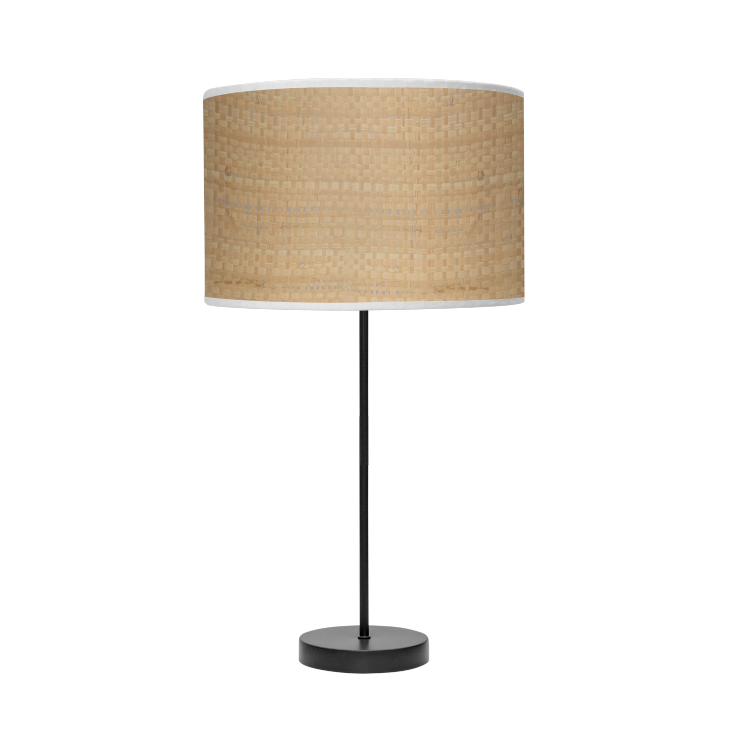 Sobremesa Alto Moda Negro/Cañizo Claro de Fabrilamp, diseño moderno y elegante para iluminar tu hogar.