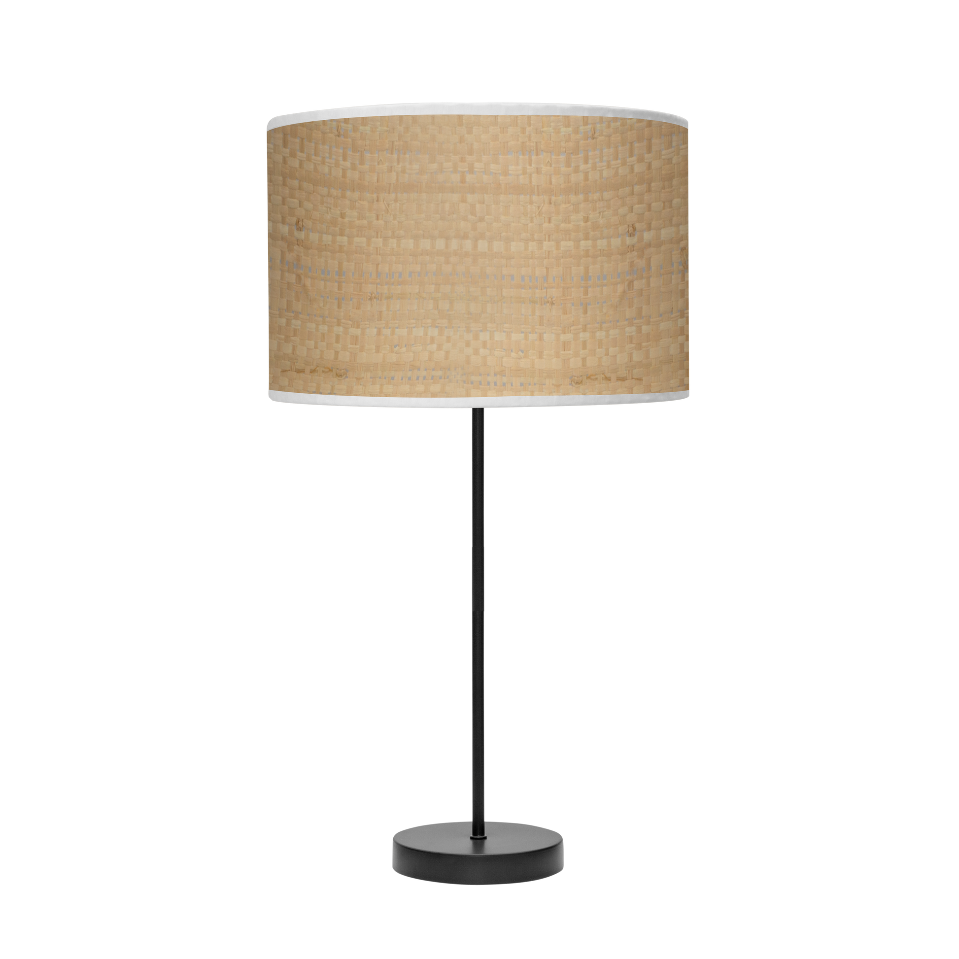 Sobremesa Alto Moda Negro/Cañizo Claro de Fabrilamp, diseño moderno y elegante para iluminar tu hogar.