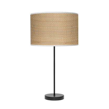 Sobremesa Alto Moda Negro/Cañizo Claro de Fabrilamp, diseño moderno y elegante para iluminar tu hogar.