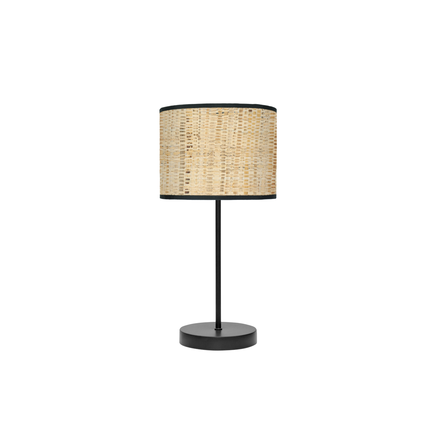 Sobremesa Moda de Fabrilamp, color negro y cañizo oscuro, estilo moderno para iluminar tu hogar. Luz difusa y cálida.