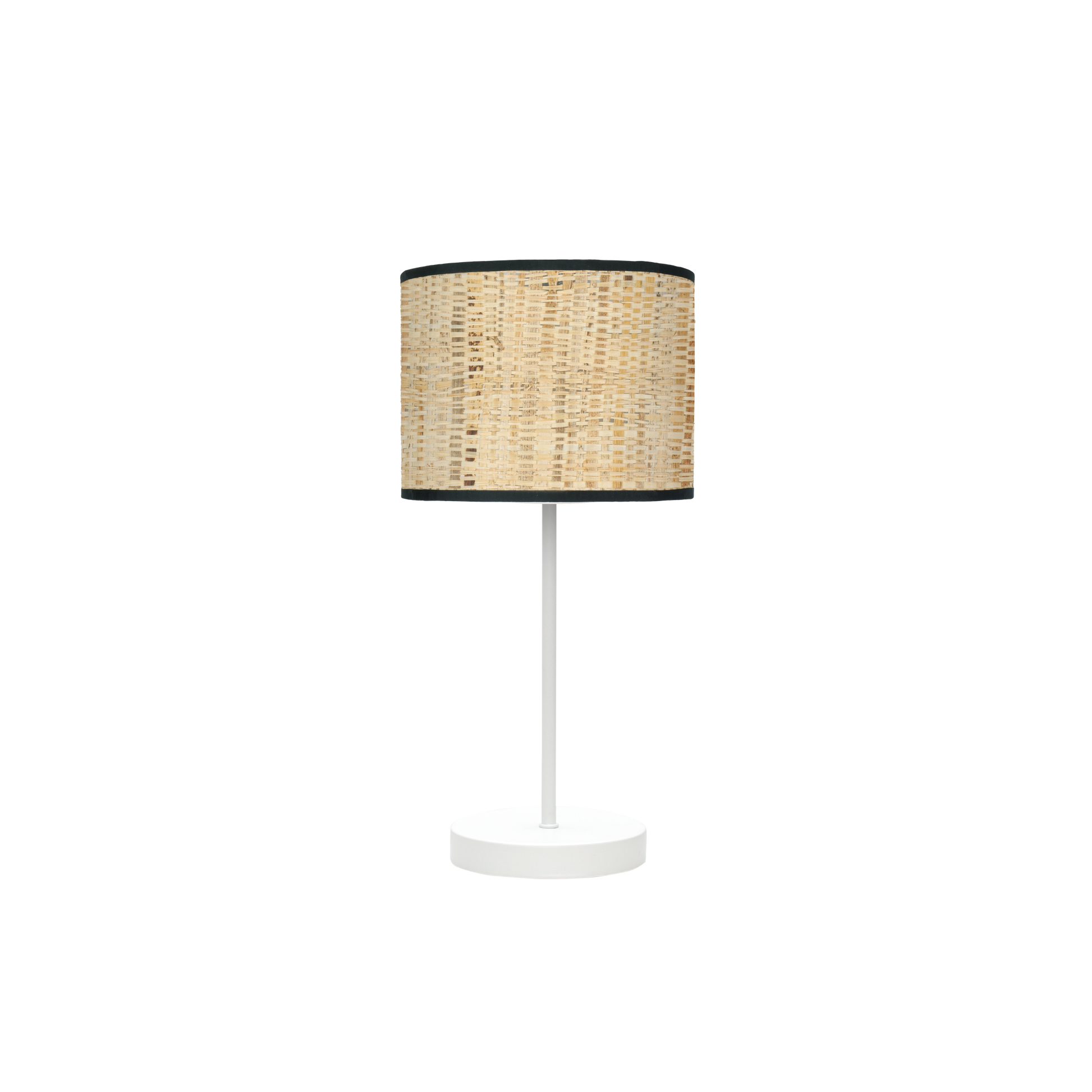 Sobremesa Moda Blanco/Cañizo Oscuro de Fabrilamp - Diseño moderno y elegante para tu hogar.