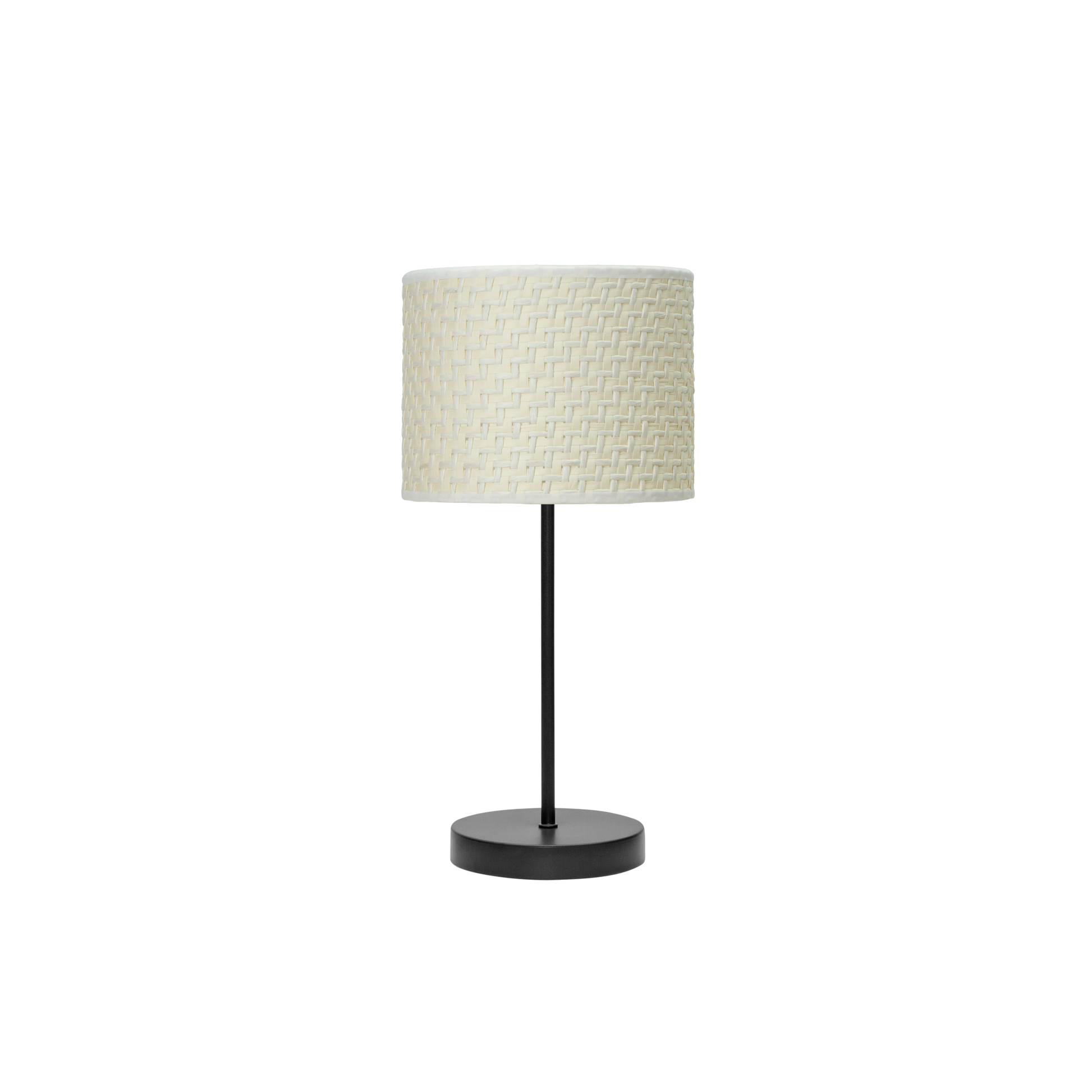 Sobremesa Moda Negro/Cañizo Blanco E14 de Fabrilamp, diseño moderno y elegante para tu hogar.