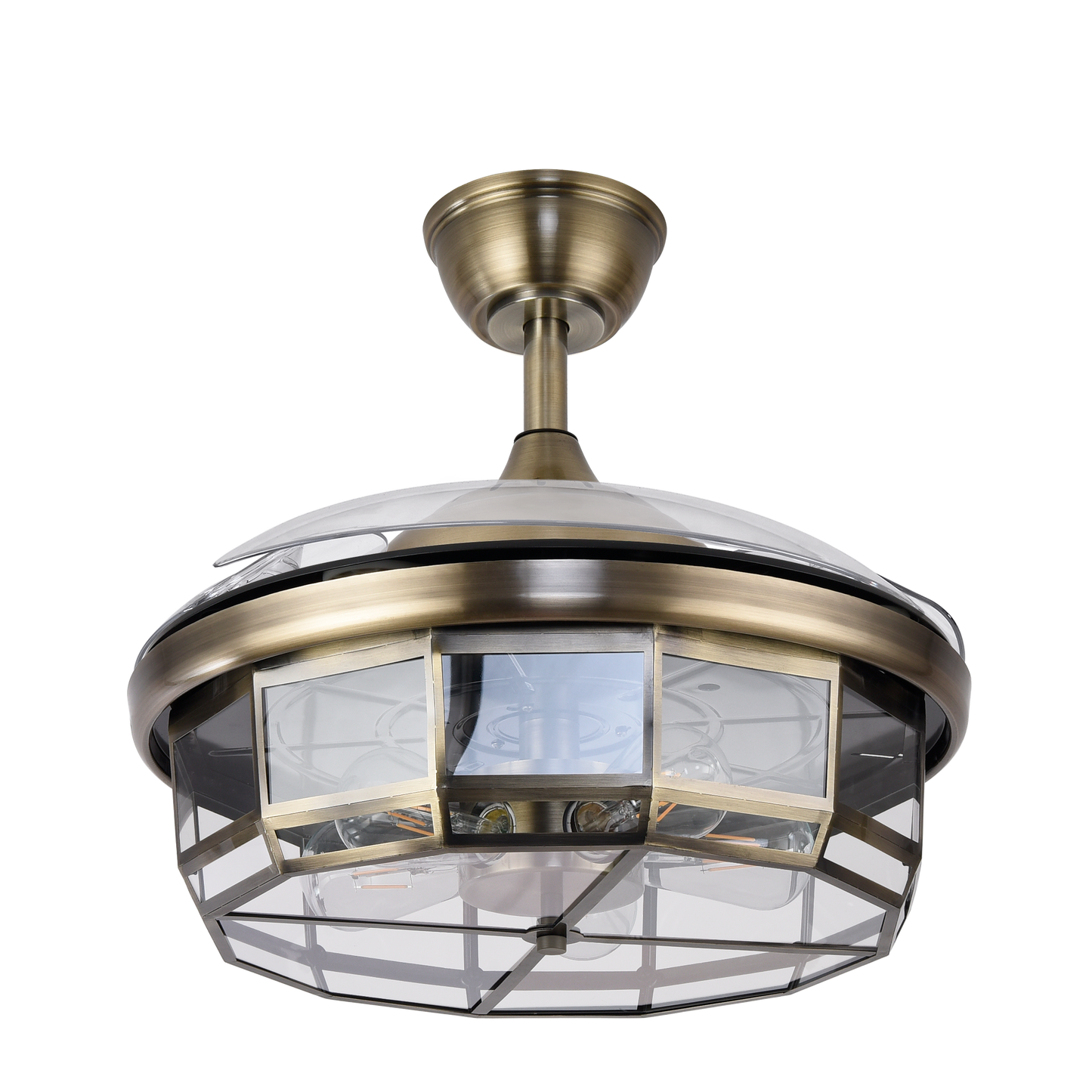 Ventilador de techo decorativo con luz, ideal para crear ambiente en el salón