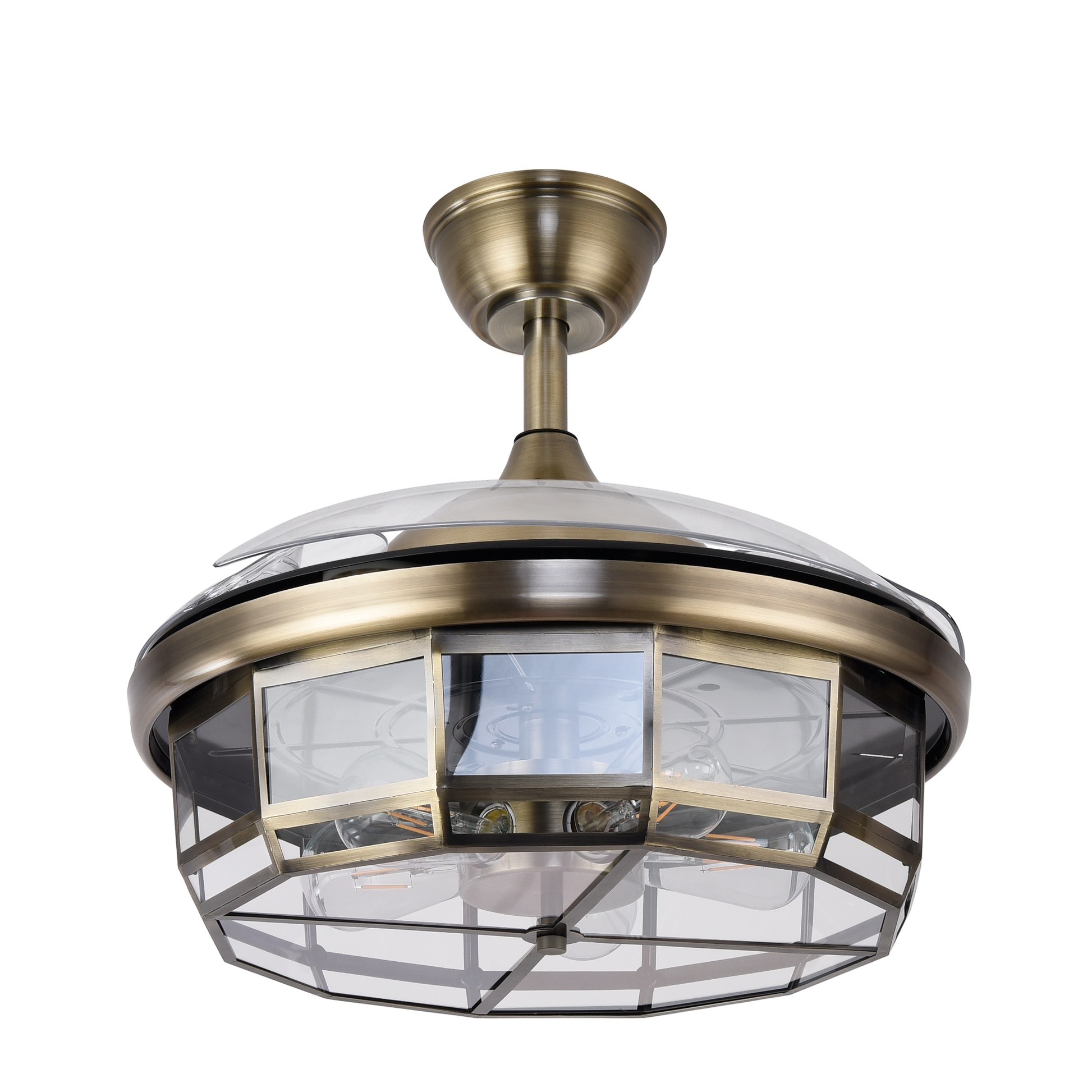 Ventilador de techo decorativo con luz, ideal para crear ambiente en el salón