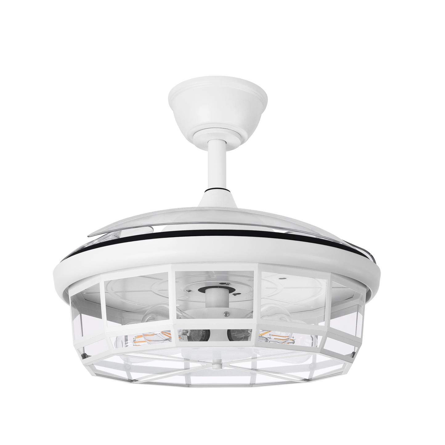 Ventilador de techo con aspas retráctiles, una solución práctica para iluminar y ventilar